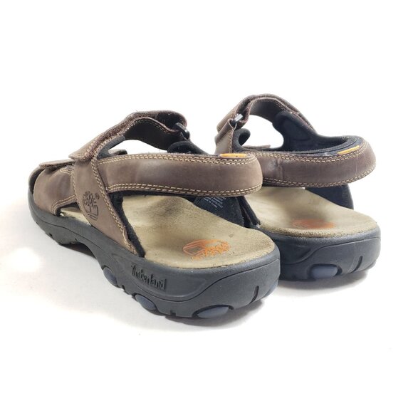 Timberland Brown Leather Adjustable Strap Sandals For Men Size 14M Comfortable - Picture 5 of 9